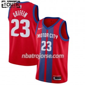 Barn Detroit Pistons Tröja Blake Griffin 23 2019-20 Nike City Edition Swingman